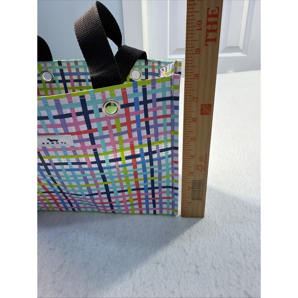 SCOUT BJ Bag Pocketette Daschund Tote Multi Color Stripe Water Resistant  Bag - Picture 8 of 13